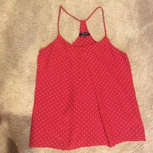 Madewell Red Polka Dot Silk Cami size S